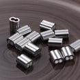 thumbnail image 2 of 200pcs 1/8 Inches 2MM Wire Rope and Cable Aluminum Crimping Loop Sleeve Steel Rope Joint Aluminum with Double Holes, 2 of 5