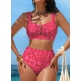 thumbnail image 5 of SHEWIN Bikini Set 2 Piece Swimsuits Womens U-Wire Cutout High Waisted Floral Print Summer Beach Swim Bathing Suits, 5 of 10