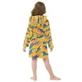 thumbnail image 7 of FORMRS Niños Bathrobe Unisex Hooded Robe Soft Plush Pajamas Sleepwear, Size 10-12T, Yellow Sardines Pattern, 7 of 7
