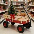 thumbnail image 3 of Segmart Wagon Cart for Kids, All Terrain Wagon with 200LBS Capacity, Outdoor Pull-Along Wagons with Removable Wooden Side Panels, Heavy Duty Utility Wagon with Rubber Wheels, Red, 3 of 9