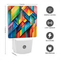 thumbnail image 3 of Square LED Night Lights Lamp with Dusk to Dawn Sensor, Energetic Multicolor Shapes Night Light Plug Into Wall for Kids Room, Bedroom, Bathroom, Kitchen, Hallway, 3 of 3