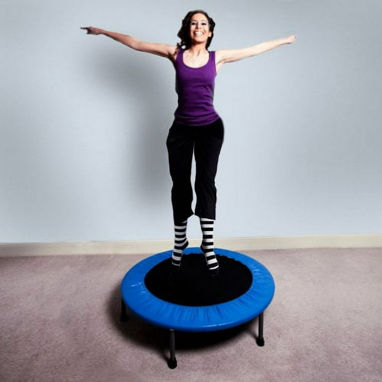 Rebounder Goods Crown Sporting Fitness 38-Inch Trampoline, Exercise Mini Blue,