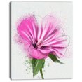 thumbnail image 2 of Fleur Rose en Pleine Floraison avec Feuilles - Impression d'Art Florale sur Toile, 2 of 4