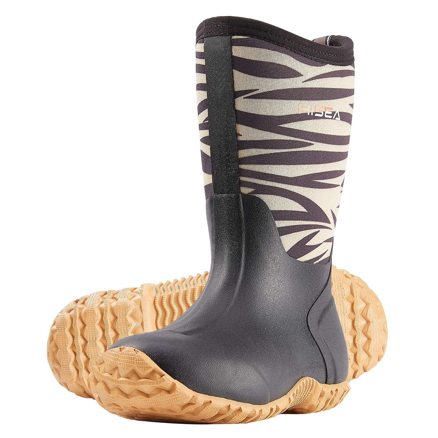 HISEA Kids Rain Boots Waterproof Neoprene Rubber Rainboots for Toddlers