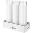 thumbnail image 3 of Simply Soson 2x8 inch White Devotional Candles in Glass Jar - 3 Pack - 90 Hours – Prayer Candle - Tall Pillar Candles for Religious, Memorials, Party Decor, 3 of 4