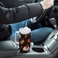 thumbnail image 4 of Yayeee 40oz Stainless Steel Tumbler with Straw and Handle Double-Wall Insulated Travel Water Bottle, Chocolate Cakes, 4 of 8