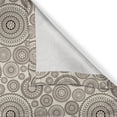 thumbnail image 5 of Ambesonne Beige Grommet Curtain, Circular Composition Lace, 50" x 84", Tan Brown, 5 of 6