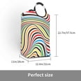 thumbnail image 3 of YFYANG 50L Foldable Laundry Hamper, Waterproof Oxford Fabric Abstract Color Line Texture Laundry Bag Laundry Baskets, 3 of 6
