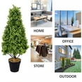 thumbnail image 6 of Poetree 2.5ft Topiary Trees Artificial Outdoor 2 Pack 30 Inch Faux Boxwood Tower Plants Outside Set of 2 Fake Bushes and Shrubs for Front Door Porch, 6 of 11