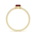 thumbnail image 2 of ANGARA Natural Ruby Parallel Split Shank Ring with Accents in 14K Yellow Gold for Women (Size-5mm) | July Birthstone, Birthday, Anniversary, Jewelry Gift for Women | Natural Ruby Ring, 2 of 9
