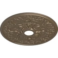 thumbnail image 3 of 30 7/8"OD x 3 5/8"ID x 1 3/8"P Rose Ceiling Medallion (Fits Canopies up to 5 1/4"), Hand-Painted Warm Silver, 3 of 5