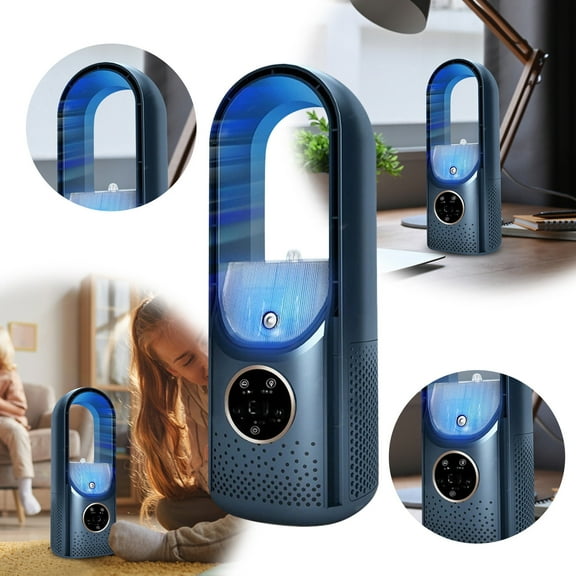 Silent Bladeless Evaporative Air Cooler and Conditioner Portable USB Desk Fan with 6 Speed Adjustable Quiet for Home Use