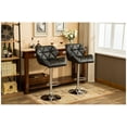 thumbnail image 5 of Glasgow Contemporary Tufted Adjustable Height Hidraulic Bar Stools, Set of 2, Black, 5 of 9
