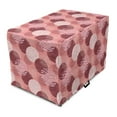 thumbnail image 1 of Abstract Dog Crate Cover, Round Motifs with Stripes Polka Dots and Animal Prints, Easy to Use Pet Kennel Cover Small Dogs Puppies Kittens, 7 Sizes, Pale Maroon Coral, by Ambesonne, 1 of 6
