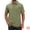 Olive Green, variant on DARING DIVA Men's Linen Chest Pocket Short Sleeve Casual Hawaiian Shirts S White