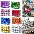 thumbnail image 2 of SLYNSHome - Set of 24 Pcs - Christmas Tree Balls Ornaments - 1.2 inch - Shatterproof - Glitter - Xmas Ball Hanging Baubles Decorations for Holiday (Silver), 2 of 2