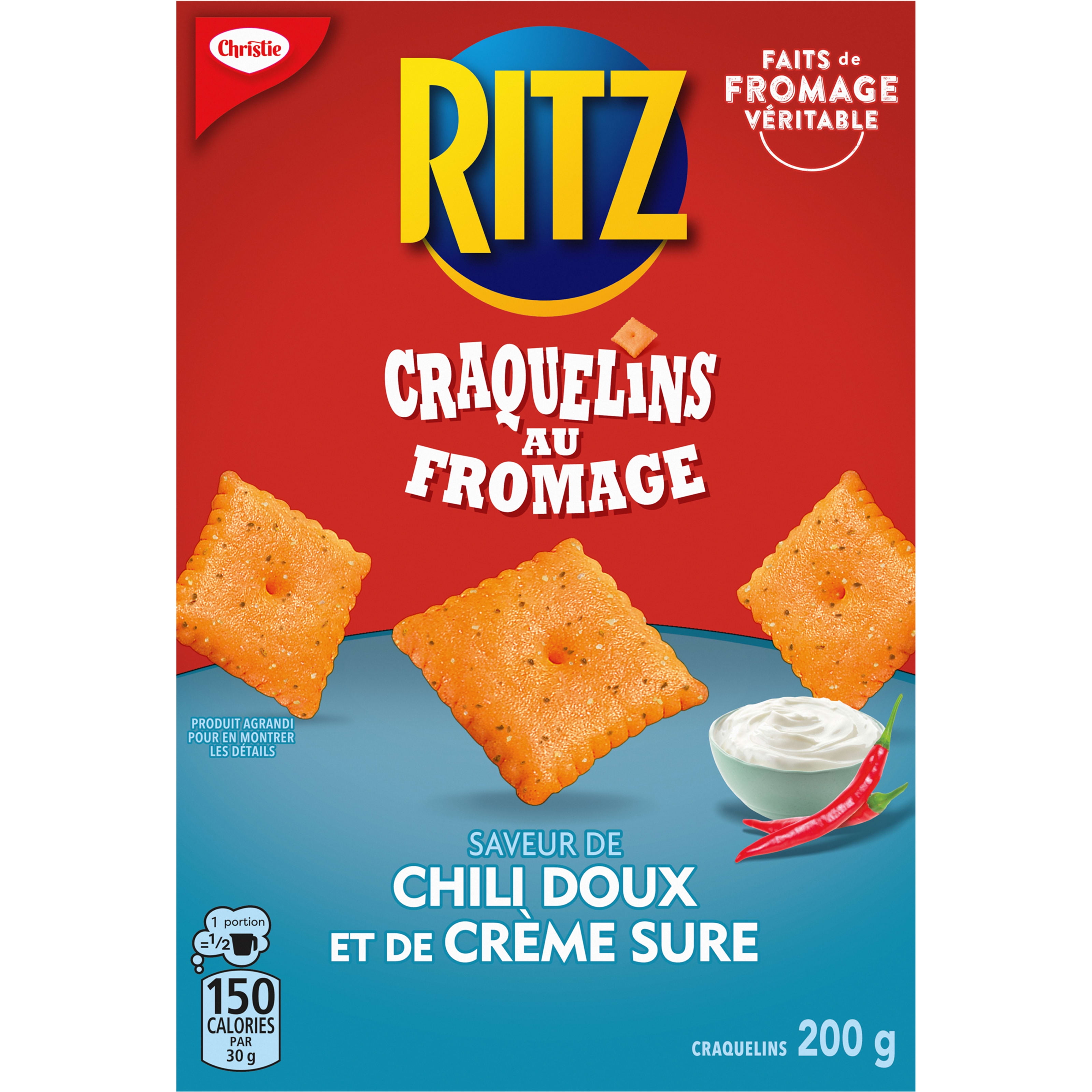 Craquelins Au Fromage Ritz À Saveur De Chili Doux Et De Crème Sure