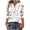 White, variant on YUGYXL 3/4 Length Sleeve Tops for Womens Dressy Casual Henley V-Neck Summer Tops Pleated T-Shirts Loose Fit Work Blouses White XL