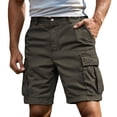 thumbnail image 2 of Nestiefly Cargo Shorts for Men Relaxed Fit Casual Comfy Work Hiking Lightweight Shorts with Pockets Travel Lounge Short Cargo Pants 2026 Army Green L, 2 of 5