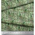 thumbnail image 2 of Soimoi Poly Georgette Fabric Leaves, & Parrot Bird Printed Fabric 1 Yard 52 Inch Wide, 2 of 3
