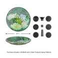 thumbnail image 4 of Evergreen 18" Glass Bird Bath Succulent w Solar Fountain, 4 of 5