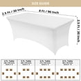 thumbnail image 2 of Mantel Utopia Kitchen Spandex, paquete de 2 unidades [2,4 x 0,76 x 0,76 m, blanco], 2 of 9