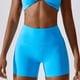thumbnail image 4 of Pantalones De Yoga Pantalones cortos informales para mujer, elásticos transpirables para levantamiento de cadera para deportes (L azul malaquita) Sywqhk Para Estrenar, 4 of 7