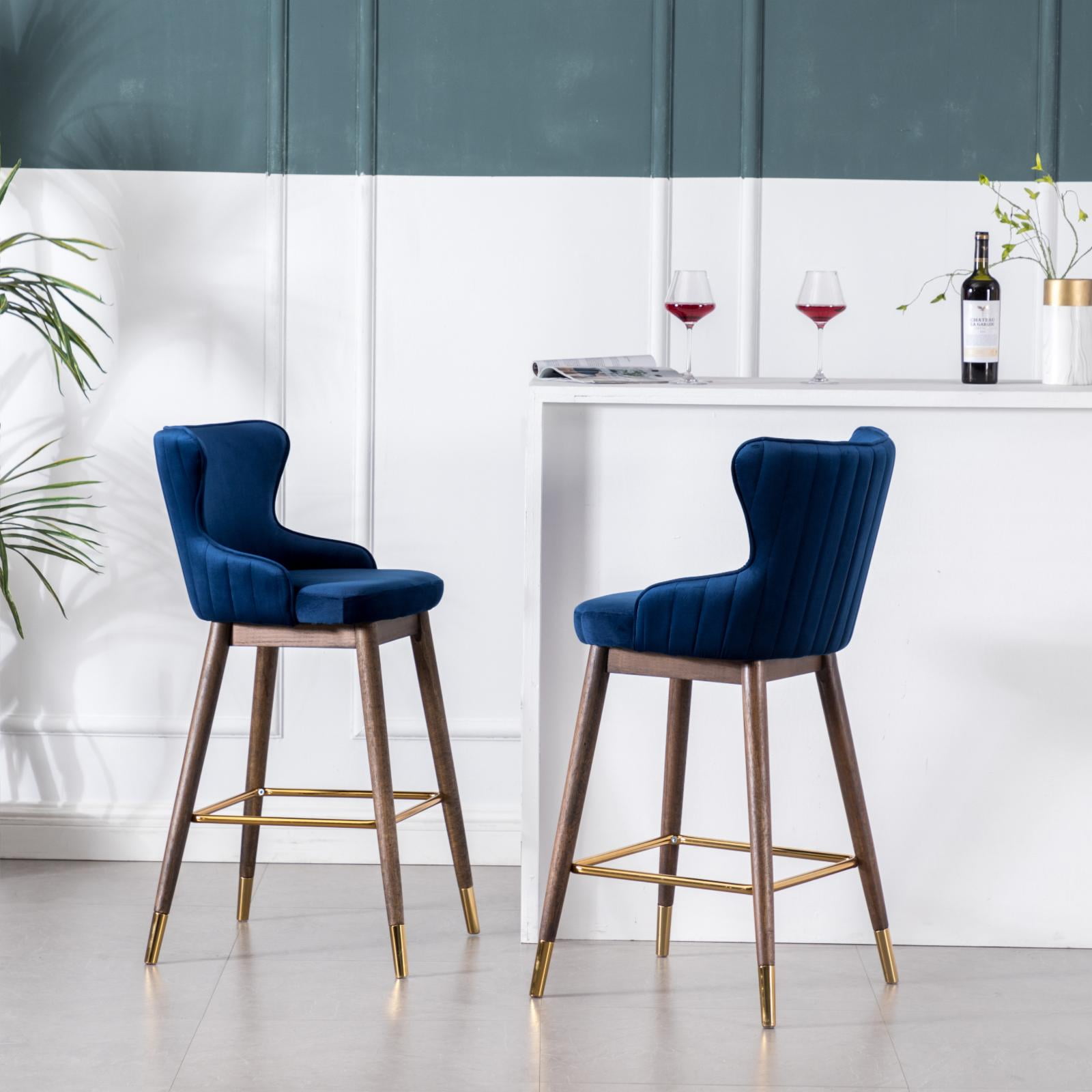Roundhill Furniture Leland 28.3 in. Wingback Bar Stool Set of 2