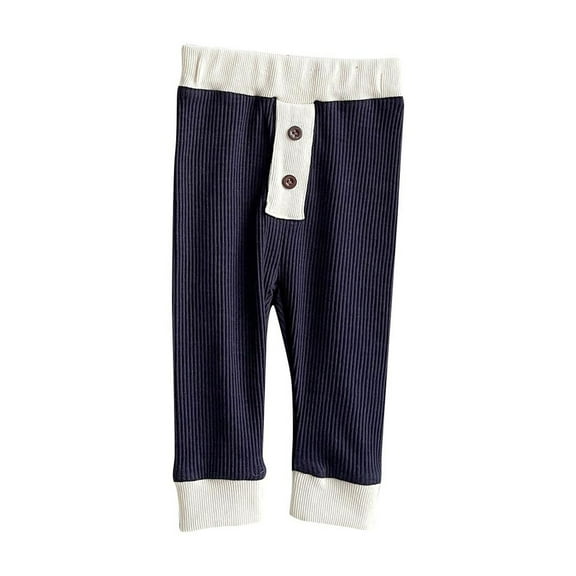 ZyeKqe Baby Boy Pants Infant Leggings Pull-On Newborn Joggers Sweatpants Elastic Waist Toddler Boy Clothes Solid Color