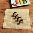 thumbnail image 2 of Shoreew Bamboo Sushi Mat with Rice Spoon Natural Sushi Roller Mat Food-Safe Sushi Making Supplies for Shaping Molding Sushi Roll, 2 of 7