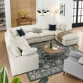 thumbnail image 1 of Modway Commix 7-Piece Down Filled Overstuffed Sectional Sofa in Light Beige, 1 of 10