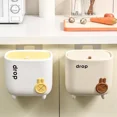 thumbnail image 4 of Papelera de cocina, cesto de basura para reciclaje montado en la pared con tapa para puerta de armario, papelera colgante de gran capacidad, 4 of 5