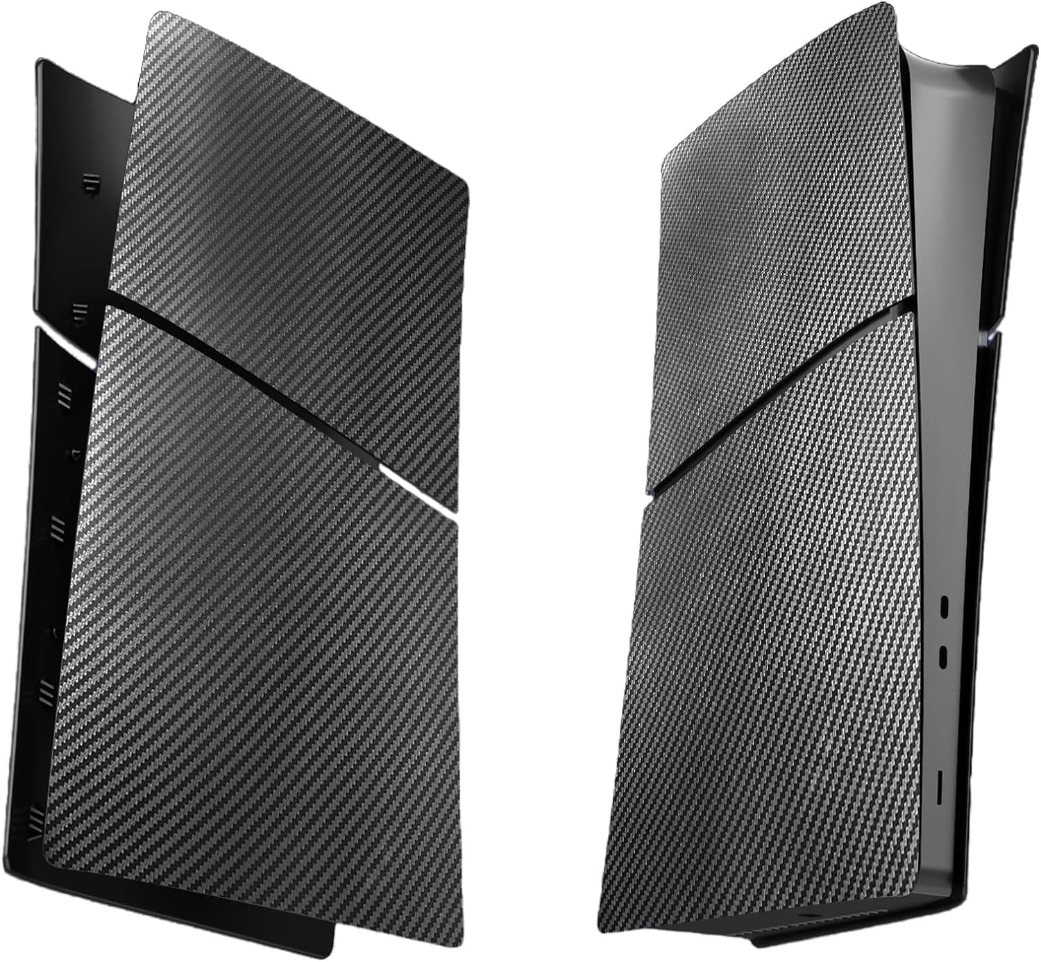 Digital Edition Cover Plates for PS5 Slim Console, Shell Panels Compatible with Playstation 5 Slim Accessories Protective Replacement Faceplate (Carbon Fiber)