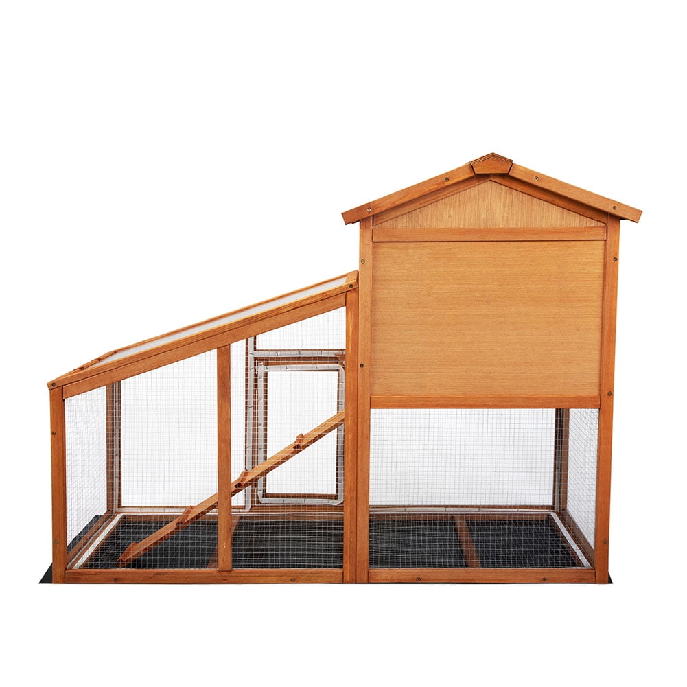Kepooman Chicken Coop, Large Wooden Outdoor Bunny Rabbit Hutch Hen Cage with Ventilation Door & Ramp Garden Backyard Pet House Chicken Nesting Box, Bright Orange Kepooman Chicken Coop, Large Wooden Outdoor Bunny Rabbit Hutch Hen Cage with Ventilation Door & Ramp Garden Backyard Pet House Chicken Nesting Box, Bright Orange