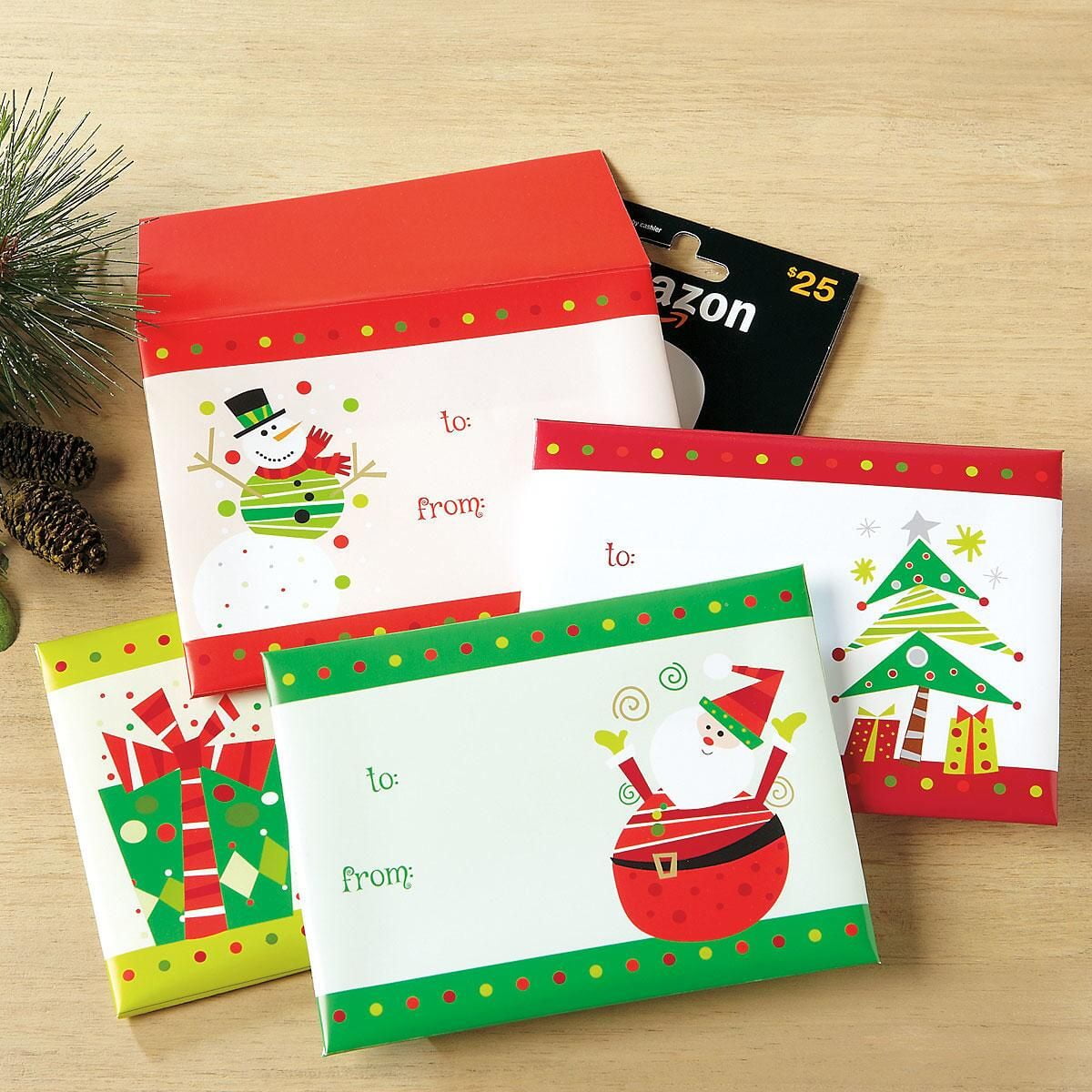 12 NWT CHRISTMAS GIFT Card Holders Envelopes Santa’s Belt Snowflake Polka Dots 