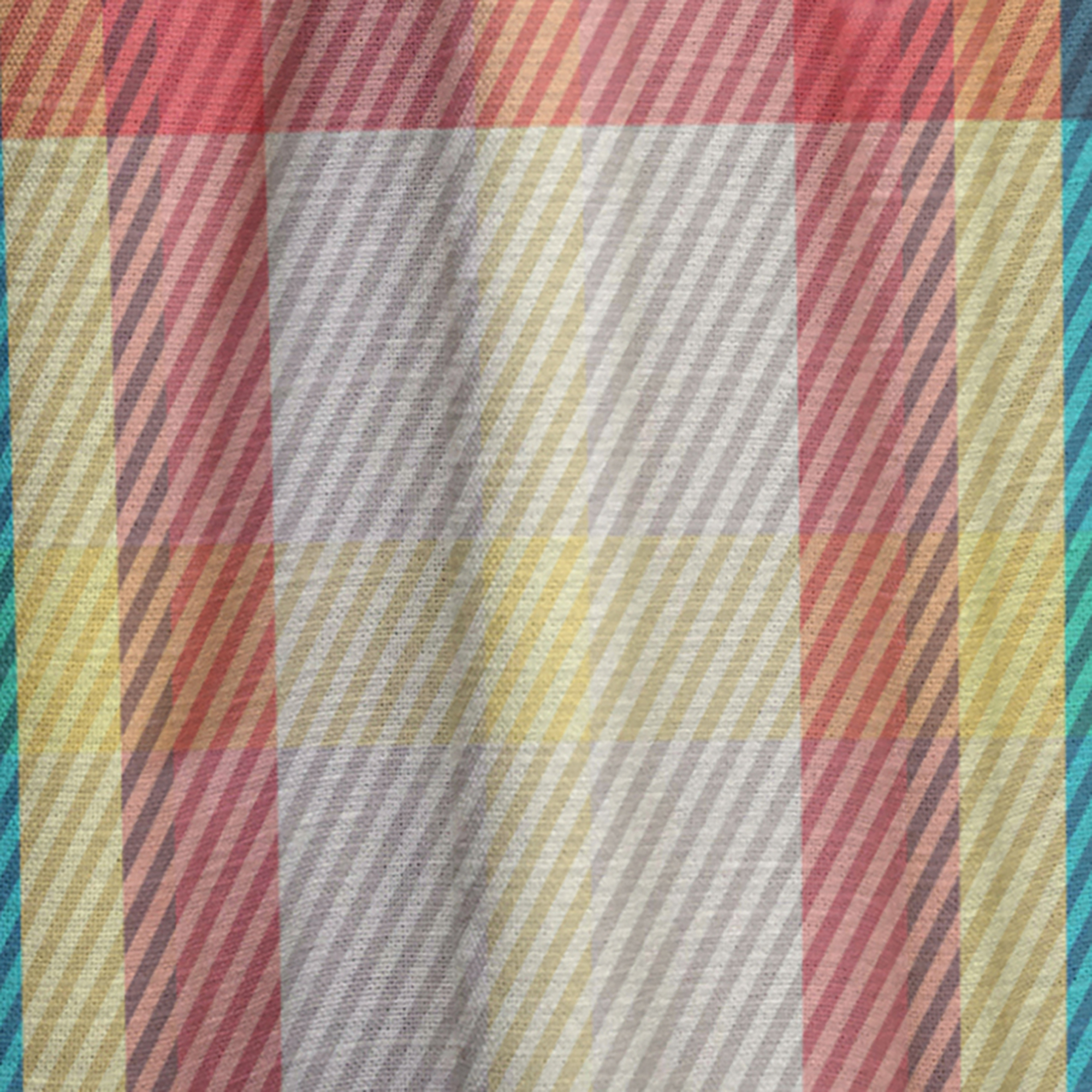 Designart 'Tartan Texture Geometrical Retro III' Mid-Century Modern Curtain Panel