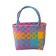 thumbnail image 2 of Bolso de mano tejido, lavable, multiusos, moderno, ideal para compras navideñas y citas. violeta rosa, 2 of 9