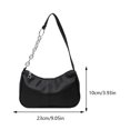 thumbnail image 2 of Bolso de hombro de moda para mujer de cuero de PU Color sólido para mujer viaje negro, 2 of 7