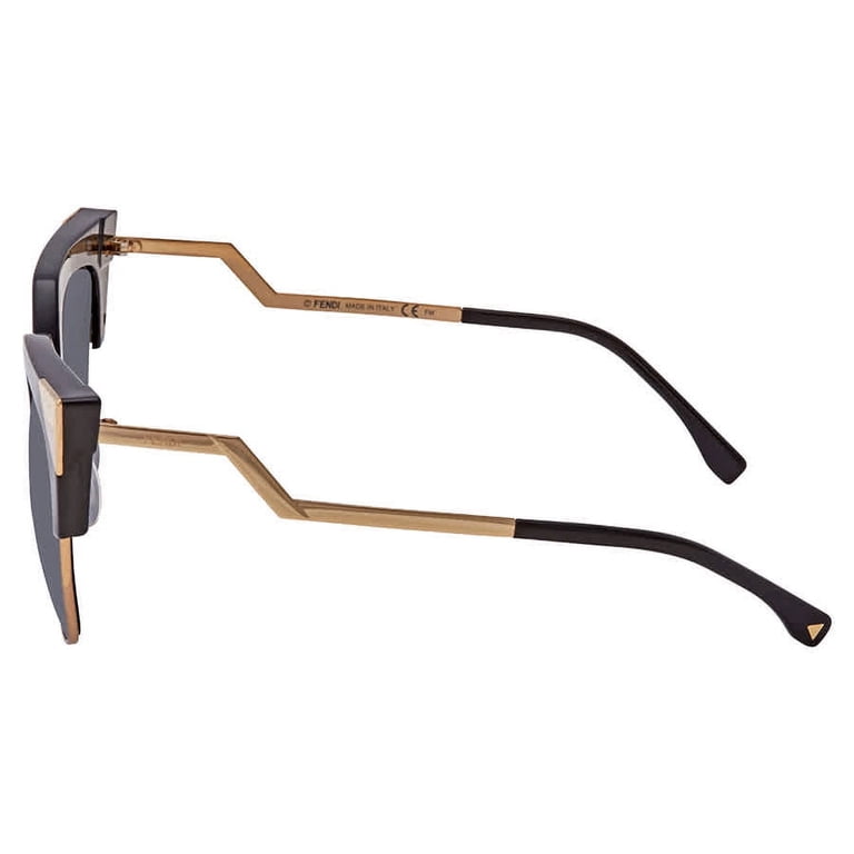 Fendi Black & Gold Cat Eye Womans Grey Lens Sunglasses FF 0149/S REWP9 54-18 140 Fendi Gray Cat Eye Ladies Sunglasses FF 0149/S REW54P9  main image 2