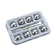 thumbnail image 2 of Sphere de hielo de metal de acero inoxidable Cubos de hielo con un clip, rocas escalofriantes de bebidas de 2.5 cm reutilizables para la fiesta de 8pcs bolas de hielo, 2 of 8