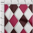 thumbnail image 2 of oneOone Georgette Viscose Dark Magenta Fabric Argyle Diy Clothing Quilting Fabric Print Fabric By Yard 42 Inch Wide, 2 of 4