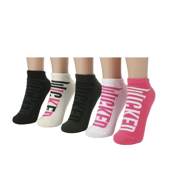 Wicked Part 2 Text Logo Women’s 5-Pair Pack Ankle Socks
