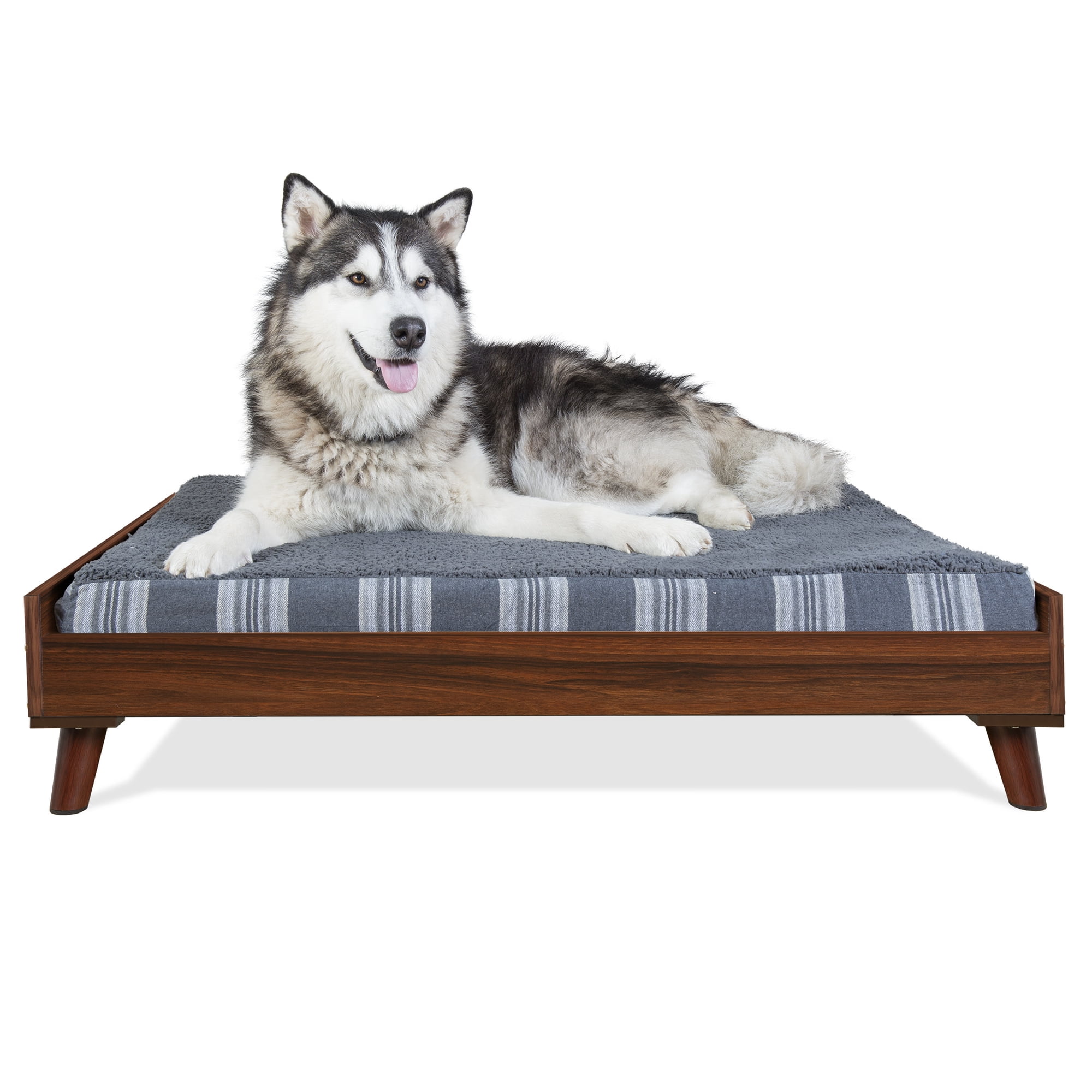 FurHaven Modern Dog & Cat Bed Frame, Walnut Veneer, Jumbo (40-in), 1 Count