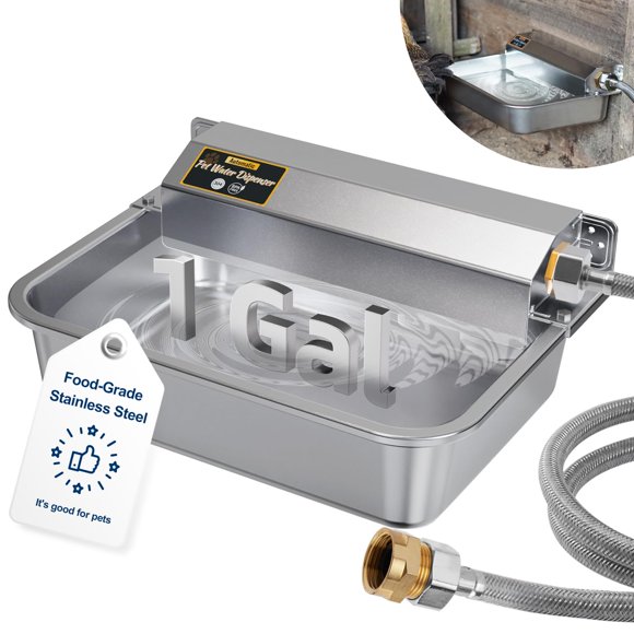 Dispensador automático de agua PETHIND 3.8L para perros de acero inoxidable