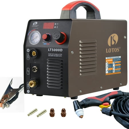 LOTOS LT5000D Plasma Cutter 50 A, 5/8 inch Clean Cut 110V 220V Dual Voltage