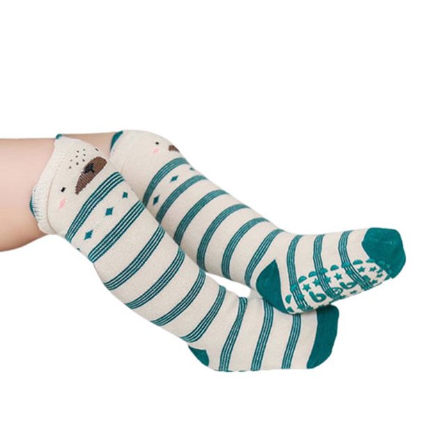 Calcetines Honeeladyy de algodón hasta la rodilla para niños pequeños, calcetines de uniforme, medias con volantes para recién nacidos, color caqui, de 0 a 1 año
