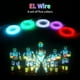 thumbnail image 2 of EL Wire Neon Wire Luz de neón de 9.84 pies DIY Neón Brillante Kit de luces de alambre electroluminiscente flexible para fiestas Halloween Navidad Bicicleta Decoración de ropa (rojo, verde, blanco, azu, 2 of 5
