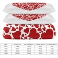 thumbnail image 2 of HAHDAXIA Red Heart Bedding Solid Comforter Set for All Seasons,3 Pieces(1 Comforter+2 Pillowcases),Soft Microfiber Bedding Set Twin(86"x70"), 2 of 7