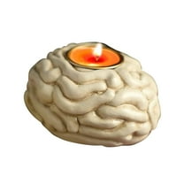 Halloween Decorations Candle Holders High-end Ornaments Brain Candlestick Holders Horror Decorations Props Resin Slicone Mold Crafts Desktop Decorations Halloween Table Centerpiece Decor