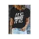 thumbnail image 1 of Vibrant Letter Print T-shirt - Comfortable Short Sleeves for Warm Weather, Classic Crew Neck Design for a Timeless Look, Relaxed Fit for Everyday Wear - Perfect for Sunny Days and Seasonal Transition, 1 of 6